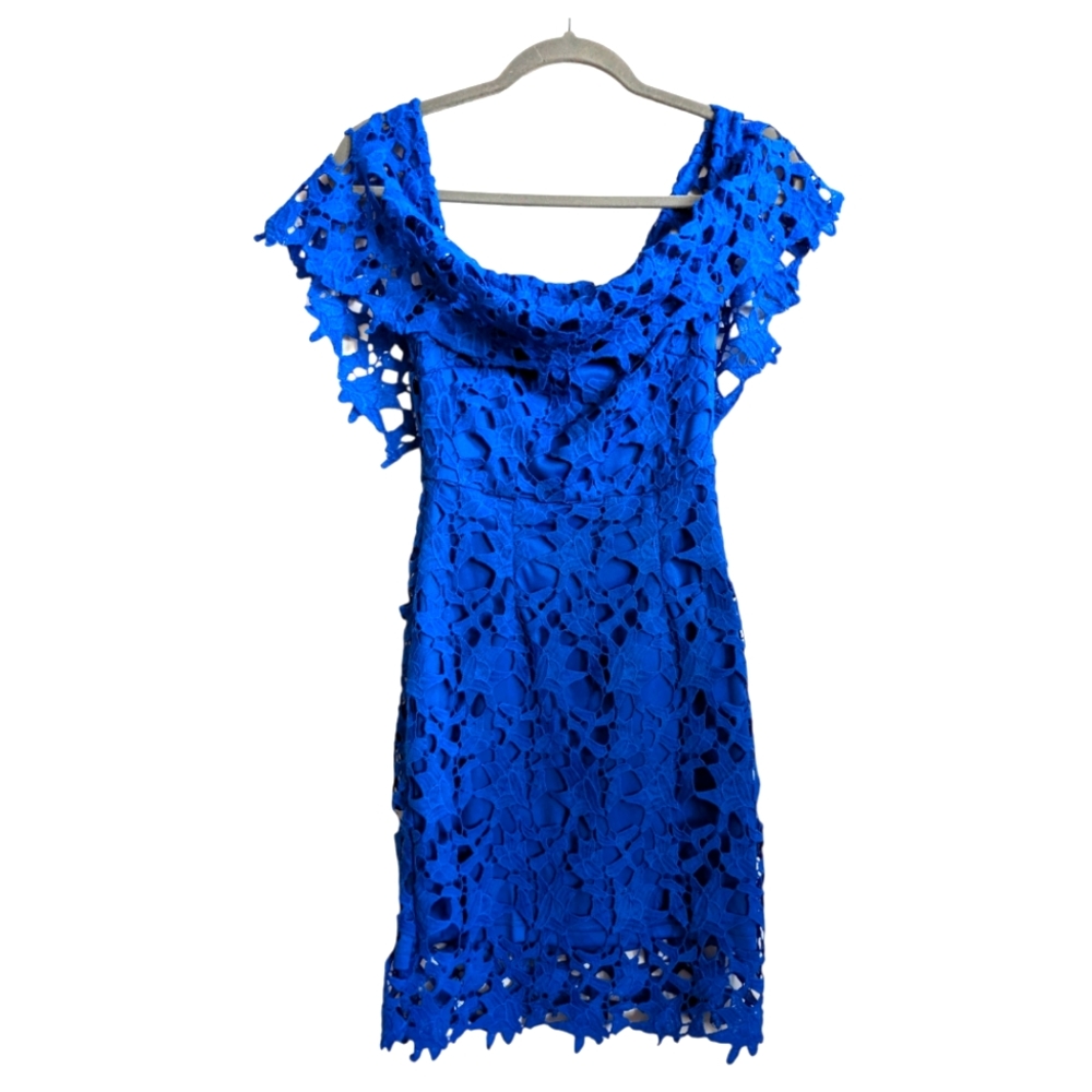 Lulu's Off The Shoulder Cape Lace Guipure Mini Dress Size Women's X-Small